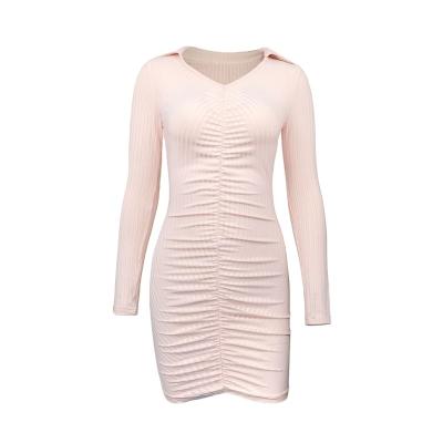 China Fashion Breathable New Design S Class Women's Dresses Strapless Pink Long Sleeve Evening Dress Dresses for sale