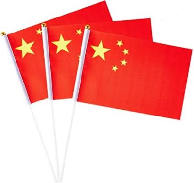 China Health Care Institutes Wholesale 30x45cm Other Size 100D Polyester China Hand Held Flag for sale