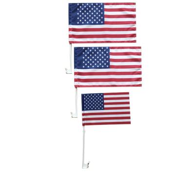 China Promotional Health Care Institutes All Countries Cheap Custom American Flags 100D Polyester Car Flags for sale