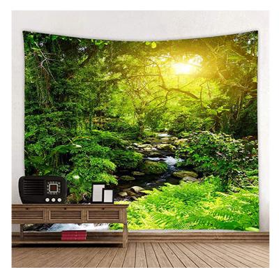 China Health Care Institutes Decor Landscape Tapestry Living Room Bedroom Home Decoration Forest Tapestry for sale