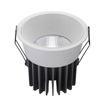 China Modern CRI97 LED COB Anti-glare Spotlight 12W 15W 18W 21W Dimmable Recessed Downlight 7W 10W Aluminum Shop Office Shop Home Lighting for sale