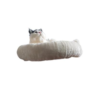 China High Quality Soft Comfortable Dog Cat Rest Round Hand Wash Cat Bed for sale