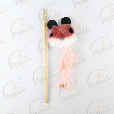 China Viable Cat Toy Pet Interactive Toy Cat Teaser with Teddy Bear Toy for sale