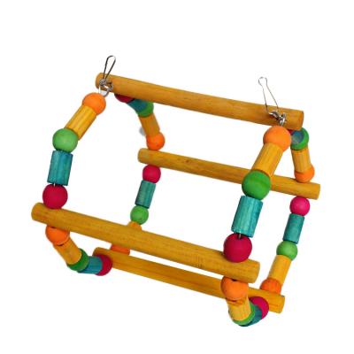 China Sustainable Eco - Friendly Wholesale Hanging Toy For Birds / Wooden Bird Toys for sale