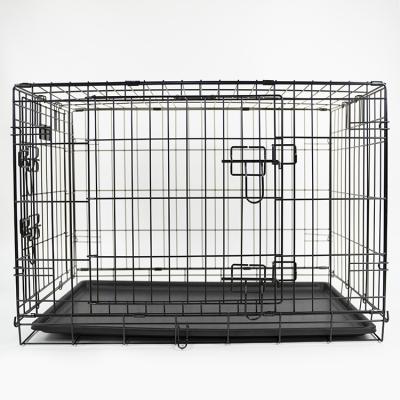 China Breathable Dog Cage Collapsible Dog Animal Cage Houses Stainless Metal Enclosures for sale