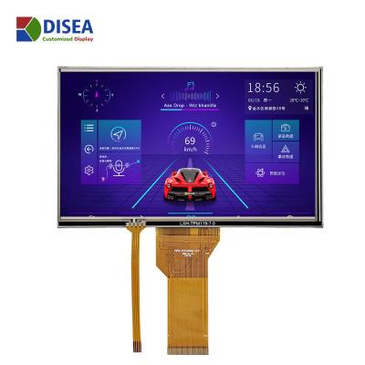 China DISEA OEM 800*480 RGB888 Wide Temperature 7 Inch Resistive TFT Touch Screen LCD Display 7 for sale