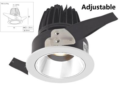 China Adjustable 10 Watt Mirror Reflector LED Recessed Downlight Pure Aluminum Body for sale