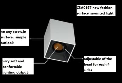 China Indoor Adjustable Surface Mount LED Lights 7W CITIZEN COB 2700K - 4000K for sale