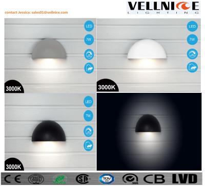 China 7W IP65 Outdoor LED Wall Lights half ball shaped can be charged pured aluminum body for sale