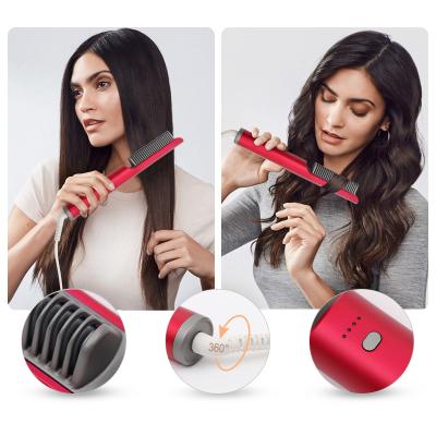 China Professional Hot Safety Wholesale Comb High Heat Straightener Small Pressing Electric Comb Flat Iron Hair Straightener for sale