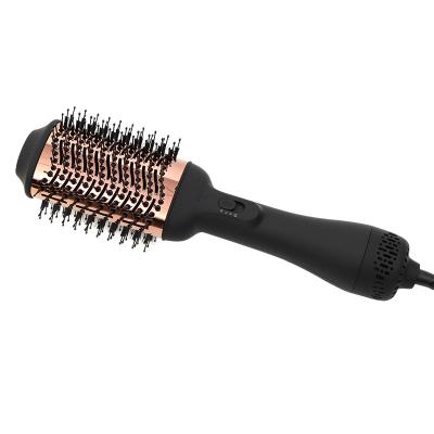 China temperature & Volumizing Wind Fashion Adjustable Hair Dryer Comb A Step Hair Dryer Styler Curler Straightener Electric Hot Air Comb for sale