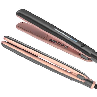 China Safety Factory Custom Titanium Flat Iron With High Quality Professional Private Label Hair Straightener And Curler 2 In 1 for sale