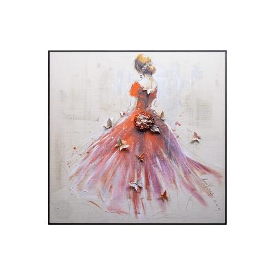 China Fashion Eco-friendly Gifts Handmade Beauty 3d Canvas Art Painting Popular Home Room Wall Art Wedding Decor for sale