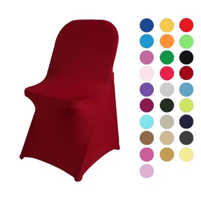 China Big Sale Single Spandex Folding Chair White Red Cover For Wedding Party Events for sale