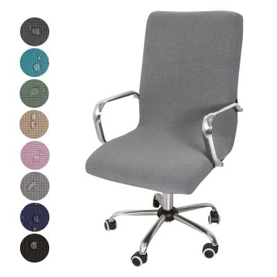 China Simple Spandex Stretch Jacquard Office Chair Cover Waterproof For Swivel Computer Chair Cover Mid Size for sale