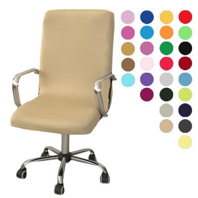 China Plain Hot Selling Cheapest Black Spandex Office Chair Cover Computer Seat Cover With Middle Size for sale