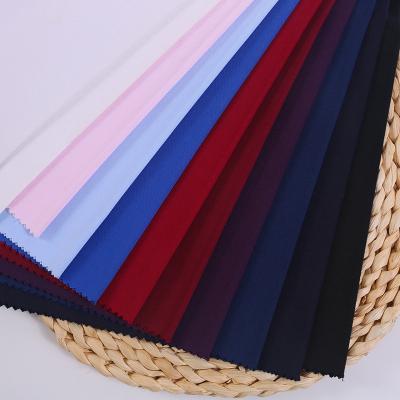 China Good quality Anti-bacteria stocklot organic bamboo satin woven dyed fabric for shirt suit uniform for sale