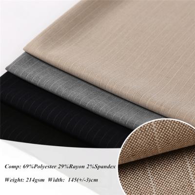 China 2020 Sustainable Design TR 69%Polyester 29%Rayon 2%Spandex Yarn Dyed Customizing Fabric For Spring Summer for sale