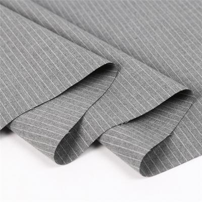 China Durable High Quality TR 70%Polyester 28%Rayon Comfortable 2%Spandex Woven Plain Chat Dyed Stripe Fabric For Costume Clothes for sale