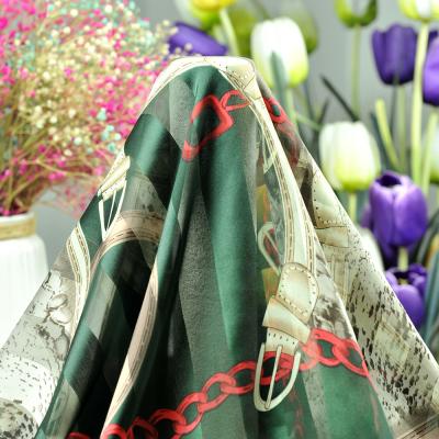 China Memory Fashion Design Polyester Woven Jacquard Printed Chiffon Fabric for sale