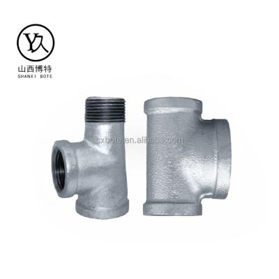 China Pipe Lines Connect 80 CROSS FM Hot Dipped Electro Galvanised Malleable Iron Pipe Fittings with BS threads for sale