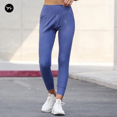 China Antibacterial Sports Gym High Waisted Jogger Pants Cotton Outdoor Running Track Pants Sportswear Joggers With Pocket for sale