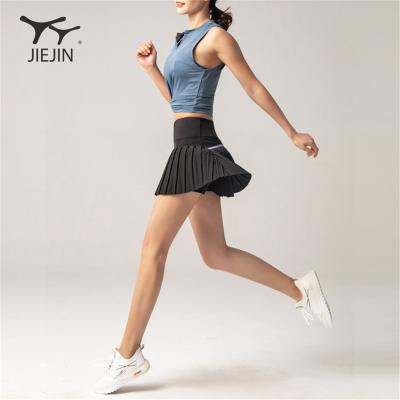 China Summer Sports Antibacterial Fitness Shorts Anti-Skinning Outdoor Quick Drying Culottes Women Running Breathable Gym Skirt Pleated Skirt for sale