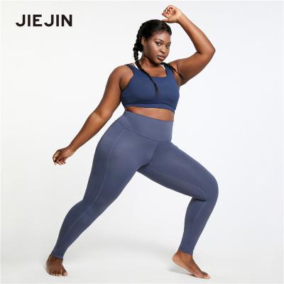 China Antibacterial Women Workout Women Sports Bra Legging Suit Yoga Fitness Set Plus Size for sale