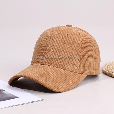 China Autumn and winter women's casual baseball cap thicken corduroy warm pure hat color Korean wild hat for sale