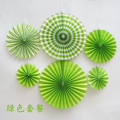 China Beautiful Colorful Backdrop Wall For Birthday Wedding Fan Party Decorations 6pcs/set Foldable Paper Fans Decoration Paper Party for sale