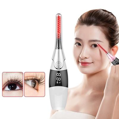 China Fashionable HEATING Eyelash Curler 3 Files Temperature Adjustment 2 Colors Can Be Used With USB Filling Best Mascara Effect for sale