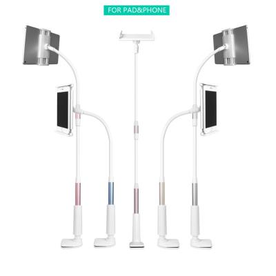 China Universal Adjustable Lazy Flexible Smartphone Mobile Phone Arm Gooseneck Long Tablet Stand Holder 120cm for sale