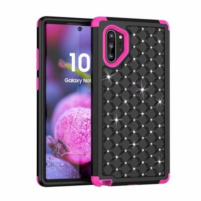 China Protector Redbox Bling Bling Glitter Phone Case For Galaxy Note 10 Plus Hybrid Shockproof Case For Galaxy S10 S10 Plus for sale