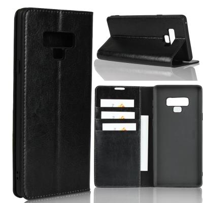 China Retro Flip Wallet Case Mobile Phone Accessories Crazy Leather Wallet Case For Samsung Galaxy Note 9 for sale