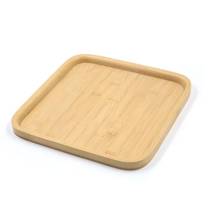 China Best Sustainable Selling Bamboo Tray Reusable Square Bamboo Tray Cutlery Easy-to-clean Set Environmentally Friendly for sale