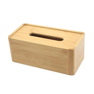 China China the best-selling product on Amazon the latest household cheap bamboo tissue box desktop storage box for sale