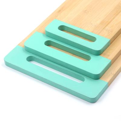 China Newly Designed Viable Cutting Board Set Silicone Bamboo Cutting Board for Meat, Vegetables and Cheese for sale