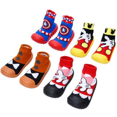 China Wholesale Assorted Styles Antibacterial Knitted Unique Rubber Baby Shoe Socks for sale