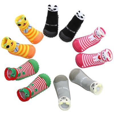 China Antibacterial 3D Cartoon Design Cotton Baby Shoe Animal Socks for sale