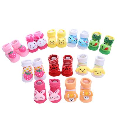 China Non-slip Anti-skid Cartoon Baby Cotton Animal Socks for sale