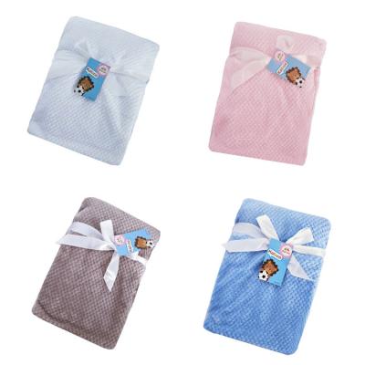 China Anti-pilling Double Soft Fleece Thick Warm Baby Blanket for sale