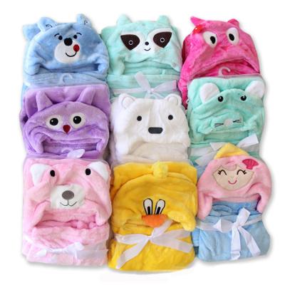 China Lovely Breathable Animal Shape Flannel Fleece Baby Bathrobe for sale