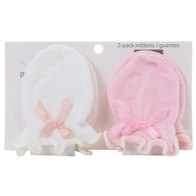 China soft newborn 100% cotton baby mittens set 8*10cm for sale