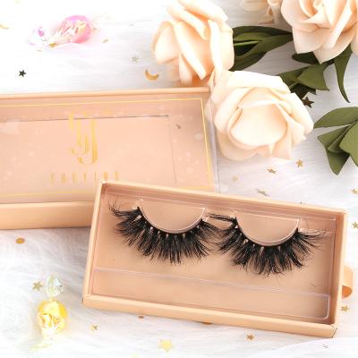 China 25-30 times SY shuying Factory Custom Packing OEM Eyelashes Factory Wholesale False Fake Mink Fiber Eyelashes With Box for sale