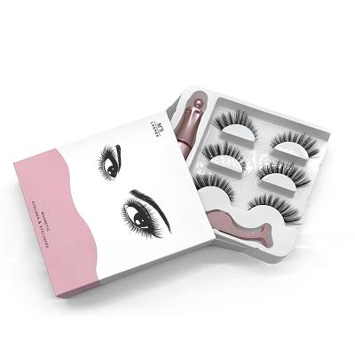 China 25-30 Times Lash Vendor Popular Design Magnetic Eyelashes Kit With Custom Wrapping Magnetic Eyeliner Pen In Liner Lashes for sale