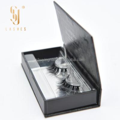 China Natural premium long mink lashes private label 3d mink eyelash with custom eyelash packaging for sale