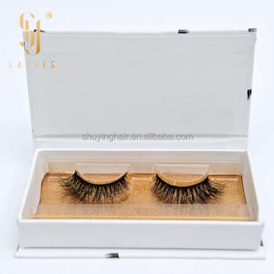 China Cruelty Free Lightweight Cotton Strip 3D Mink Glow Eyelash Extensions Real for sale