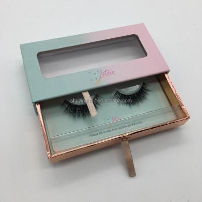 China 3D Volume Style Mink Eyelash Real Siberian Floating Band Mink Eye Lashes With Private Label Eyelash Box for sale