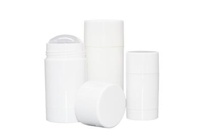 China PP Empty Round Deodorant Container Twist Up Filling Stick Container 30g 50g 75g 90g for sale