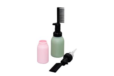 China PE Hair Dye Foam Pump Bottle With Comb 50ml 100ml for sale